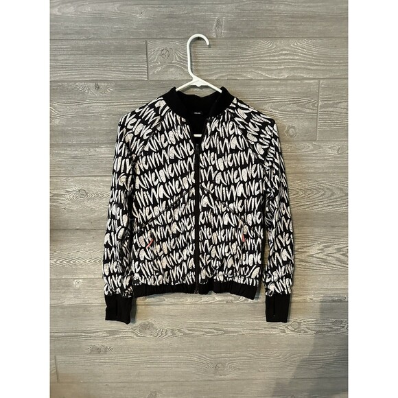 Ivivva by Lululemon Girls Full Zip Black and White Reversible Jacket Size 12 GUC - Picture 1 of 6